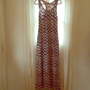 Alternative Apparel size large maxi grey/cream